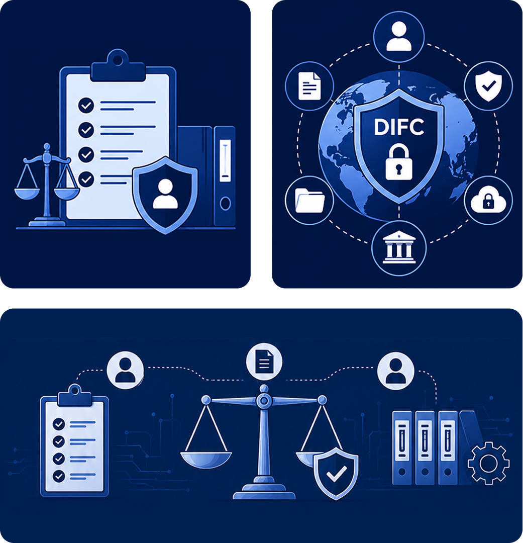 ADGM data protection lock and server icon